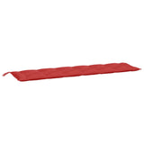 Vidaxl Garden Bench Pushion 200x50x7 cm stof rød