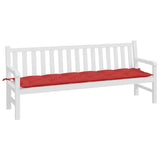 Vidaxl Garden Bench Pushion 200x50x7 cm stof rød