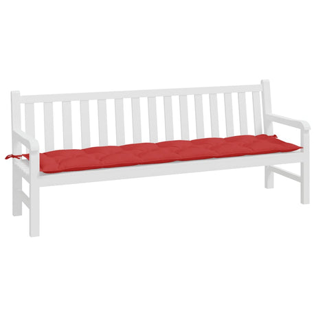 Vidaxl Garden Bench Pushion 200x50x7 cm stof rød