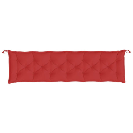 Vidaxl Garden Bench Pushion 200x50x7 cm stof rød