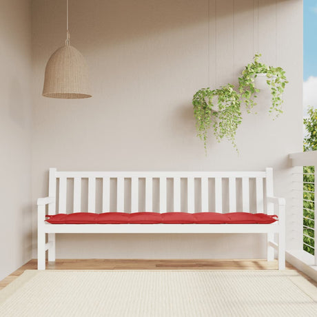 Vidaxl Garden Bench Pushion 200x50x7 cm stof rød