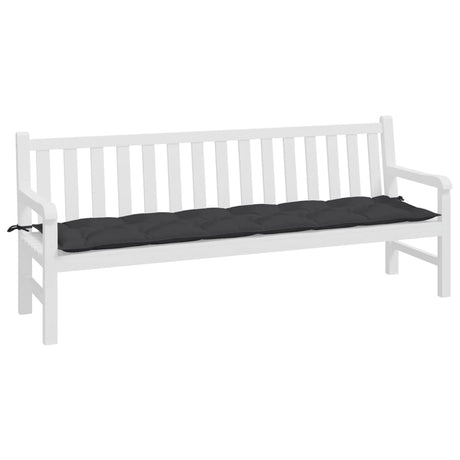 Vidaxl Garden Bench Pushion 200x50x7 cm stof sort