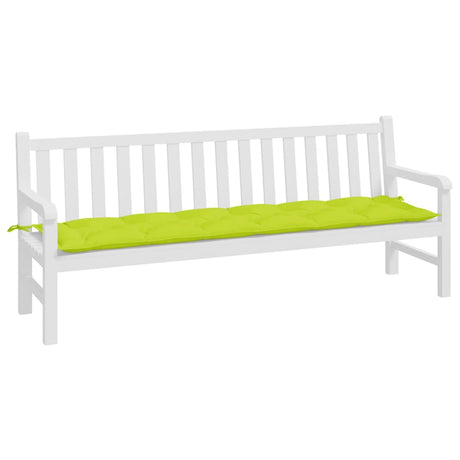 Vidaxl Garden Bench Pushion 200x50x7 cm Oxford Stof lysegrøn