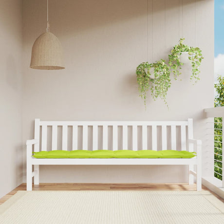 Vidaxl Garden Bench Pushion 200x50x7 cm Oxford Stof lysegrøn