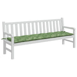 Vidaxl Garden Bench Pude Leaf Pattern 200x50x7 cm stof
