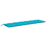 Vidaxl Garden Bench Pushion 200x50x7 cm stof turkis