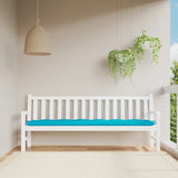 Vidaxl Garden Bench Pushion 200x50x7 cm stof turkis