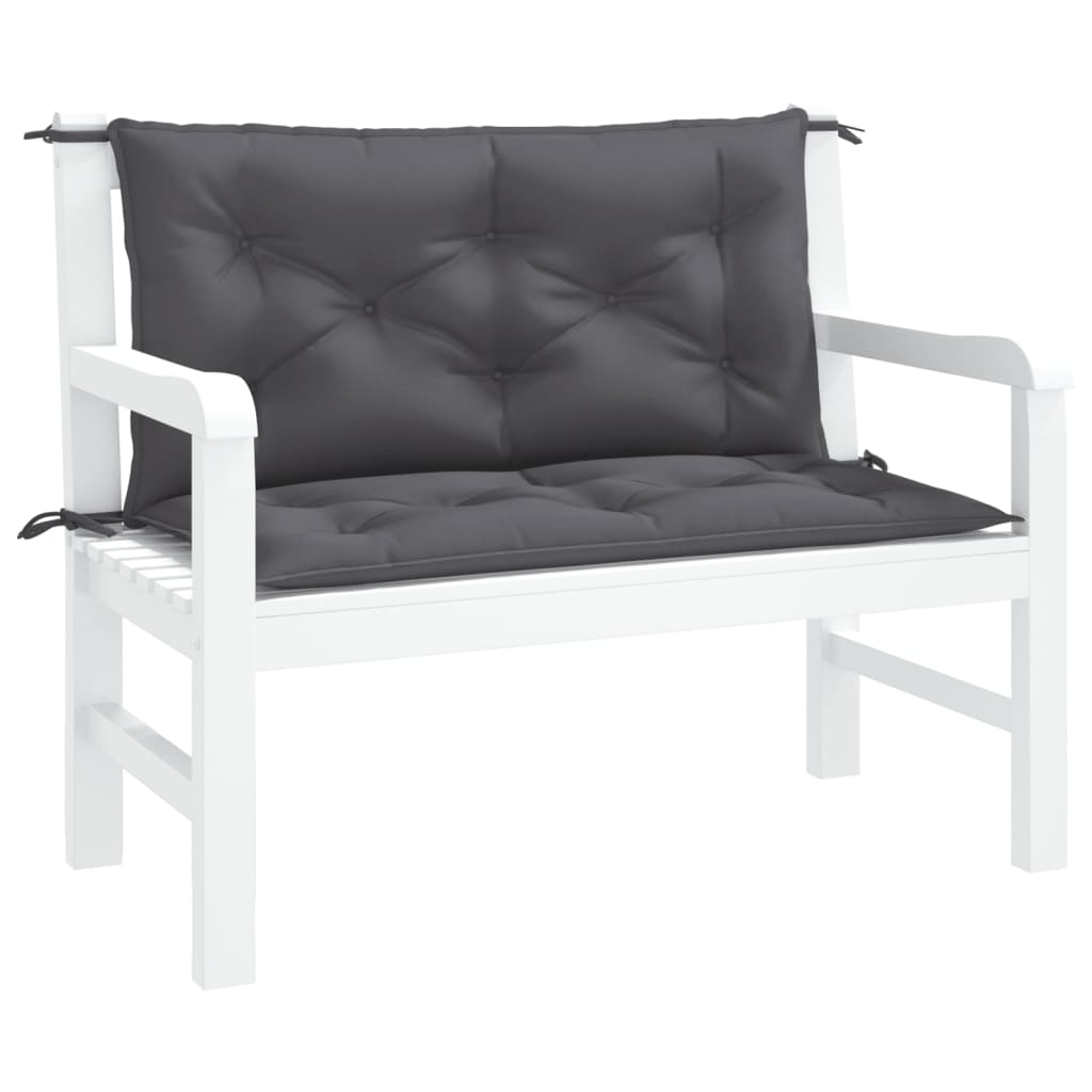 Vidaxx Garden Bench Puder 2 PCS 100x50x7 cm Oxford Stof Anthracite