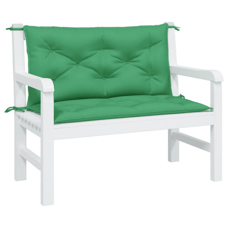 Vidaxx Garden Bench Puder 2 PCS 100x50x7 cm Oxford Fabric Green
