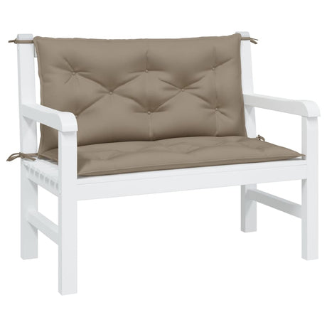 Vidaxx Garden Bench Puder 2 PCS 100x50x7 cm Oxford Fabric Taupe