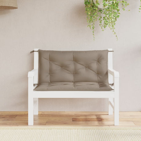 Vidaxx Garden Bench Puder 2 PCS 100x50x7 cm Oxford Fabric Taupe