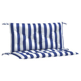 Vidaxl Garden Bench Puder 2 stk stribet 100x50x7 cm stof hvid og blå