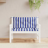 Vidaxl Garden Bench Puder 2 stk stribet 100x50x7 cm stof hvid og blå