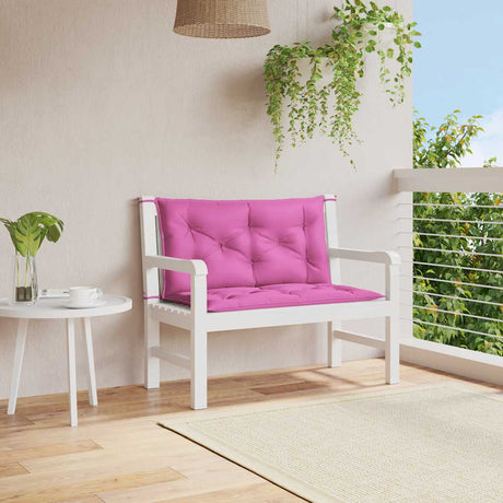 Vidaxl Garden Bench Puder 2 PCS 100x50x7 cm stofrosa