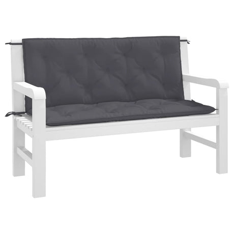 Vidaxx Garden Bench Puder 2 PCS 120x50x7 cm Oxford Stof Anthracite