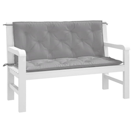 Vidaxx Garden Bench Puder 2 PCS 120x50x7 cm Oxford Stof Gray Gray