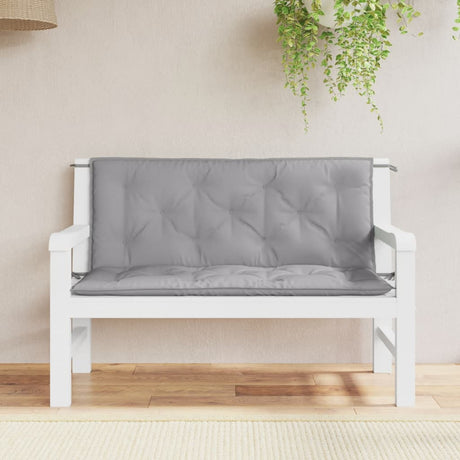 Vidaxx Garden Bench Puder 2 PCS 120x50x7 cm Oxford Stof Gray Gray
