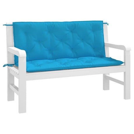 Vidaxx Garden Bench Puder 2 PCS 120x50x7 cm Oxford Stof lyseblå