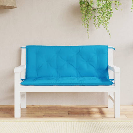 Vidaxx Garden Bench Puder 2 PCS 120x50x7 cm Oxford Stof lyseblå