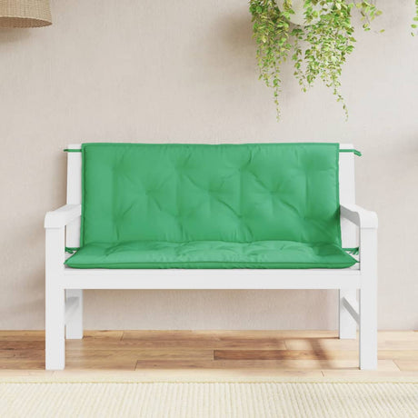 Vidaxx Garden Bench Puder 2 PCS 120x50x7 cm Oxford Stof grøn