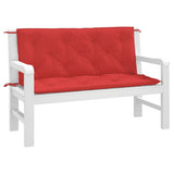 Vidaxx Garden Bench Puder 2 PCS 120x50x7 cm Oxford Stof Rød