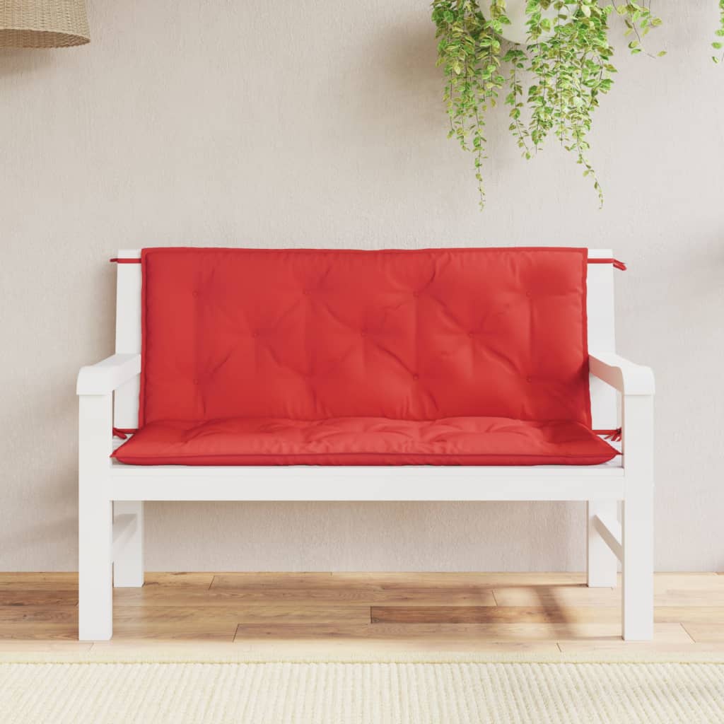 Vidaxx Garden Bench Puder 2 PCS 120x50x7 cm Oxford Stof Rød