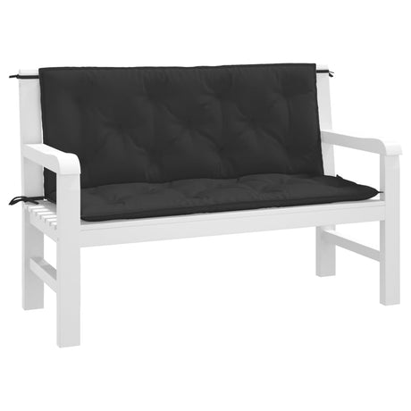 Vidaxx Garden Bench Puder 2 PCS 120x50x7 cm Oxford Stof sort sort
