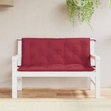 Vidaxx Garden Bench Puder 2 Stcs 120x50x7 cm Oxford Stof Vin Rød