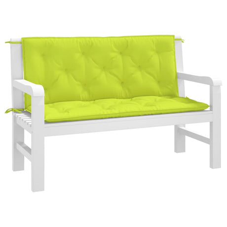 Vidaxx Garden Bench Puder 2 Stcs 120x50x7 cm Oxford Stof lysgrøn