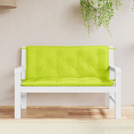 Vidaxx Garden Bench Puder 2 Stcs 120x50x7 cm Oxford Stof lysgrøn