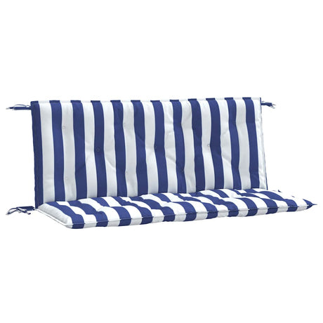 Vidaxl Garden Bench Puder 2 stk stribet 120x50x7 cm stof Hvid og blå