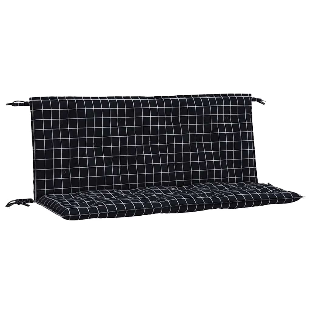 Vidaxx Garden Bench Puder 2 PCS Diamond Mønster 120x50x7 cm Stof sort sort