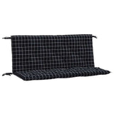 Vidaxx Garden Bench Puder 2 PCS Diamond Mønster 120x50x7 cm Stof sort sort