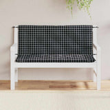 Vidaxx Garden Bench Puder 2 PCS Diamond Mønster 120x50x7 cm Stof sort sort