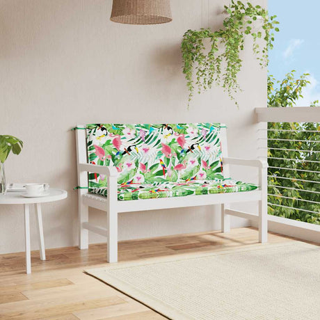 Vidaxl Garden Bench Puder 2 PCS 120x50x7 cm stof Flerfarvet