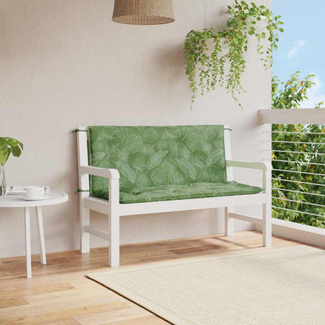 Vidaxx Garden Bench Puder 2 stk. Bladmønster 120x50x7 cm stof