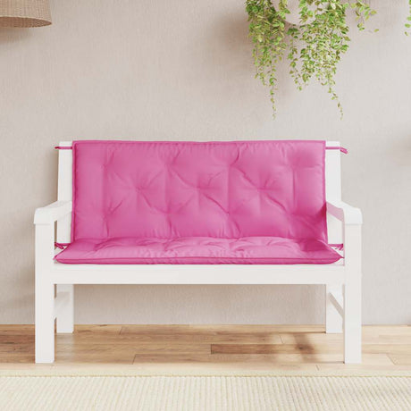 Vidaxl Garden Bench Puder 2 PCS 120x50x7 cm stofrosa