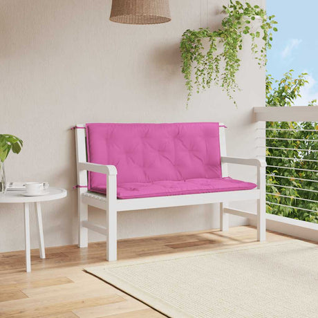 Vidaxl Garden Bench Puder 2 PCS 120x50x7 cm stofrosa