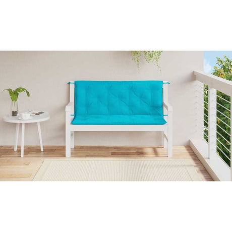 Vidaxx Garden Bench Puder 2 PCS 120x50x7 cm Stof Turkis