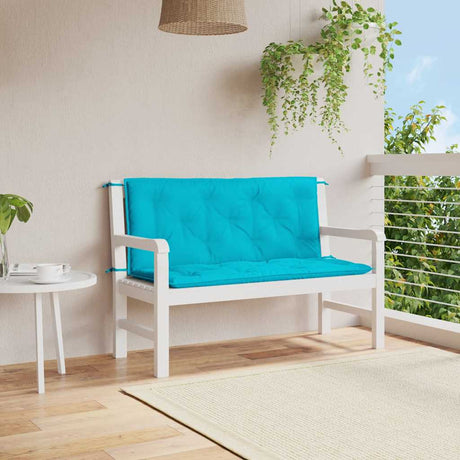 Vidaxx Garden Bench Puder 2 PCS 120x50x7 cm Stof Turkis