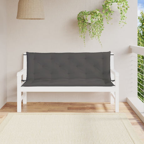 Vidaxx Garden Bench Puder 2 PCS 150x50x7 cm Oxford Stof Anthracite