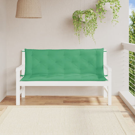 Vidaxx Garden Bench Puder 2 PCS 150x50x7 cm Oxford Stof grøn