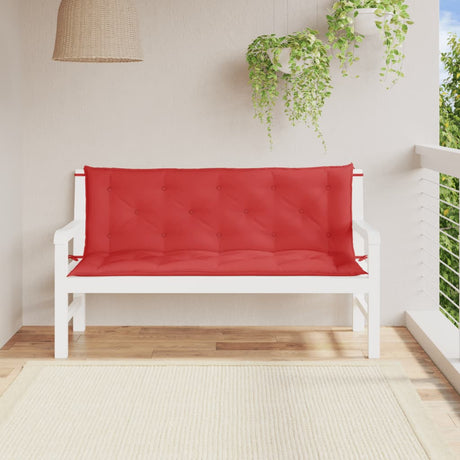 Vidaxx Garden Bench Puder 2 PCS 150x50x7 cm Oxford Stof Rød