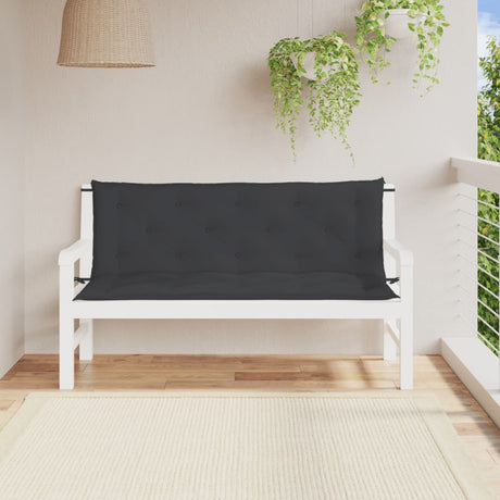 Vidaxx Garden Bench Puder 2 PCS 150x50x7 cm Oxford Stof sort sort