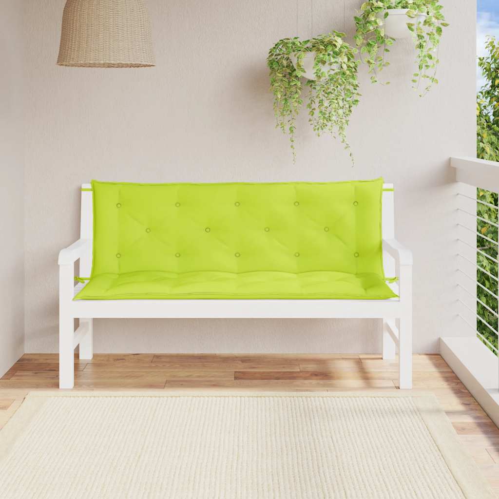 Vidaxx Garden Bench Puder 2 PCS 150x50x7 cm Oxford Stof lysgrøn
