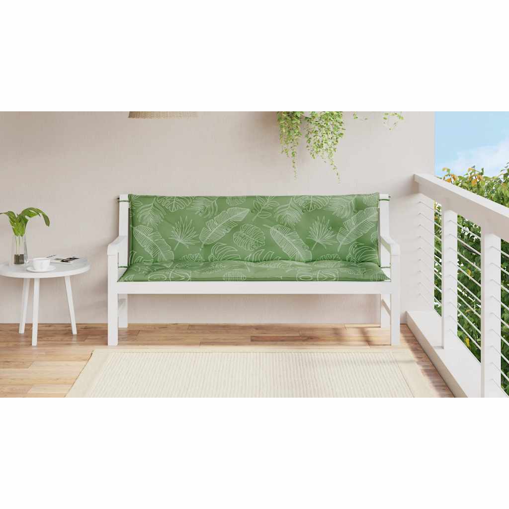Vidaxx Garden Bench Puder 2 stk. Bladmønster 150x50x7 cm stof