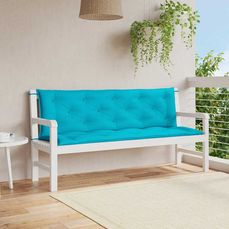 Vidaxl Garden Bench Puder 2 PCS 150x50x7 cm stof turkis