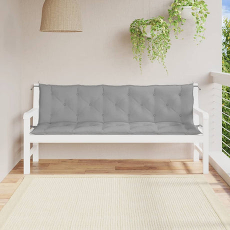 Vidaxx Garden Bench Puder 2 PCS 180x50x7 cm Oxford Stof Gray Gray