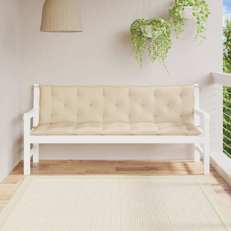 Vidaxx Garden Bench Puder 2 PCS 180x50x7 cm Oxford Stof beige