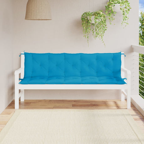 Vidaxx Garden Bench Puder 2 PCS 180x50x7 cm Oxford Stof lyseblå